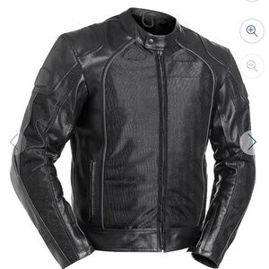 BILT Black leather motorcycle jacket